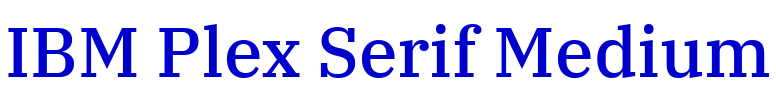 IBM Plex Serif Medium الخط
